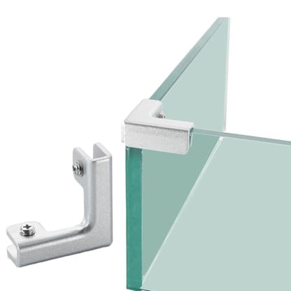 Aluminum Alloy Tile Clamp Fixed Clamp - Aluminum Alloy Fixing Clip Kit with Screw and Silicone Elastic Pad, for Assembly and Reinforcement of Showcases, Fish Tanks, Aquariums and More of Thick 7mm - color: 7mm
