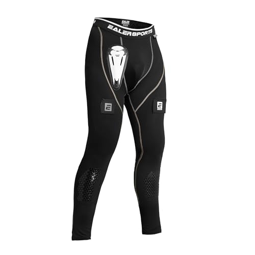 EALER Men’s Cut‑Resistant Compression Hockey Pants with Bio‑Flex Protective Cup – Jock Briefs for Men & Boys - color: Hcp950-boys, size: Medium