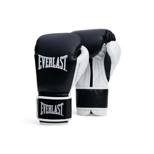 Everlast Powerlock OG Boxing Gloves - color: BLK/WHT, size: 16 oz