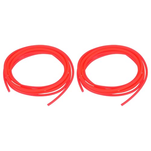 Pump Tubing, 4mm ID x 6 mm OD 9.8ft Aquarium Hose,(Red, 2 Pack), Intended for Saltwater Reef Tank/Aquarium Pump Fluid Transfer/Replacement Tubing for Container - color: Red