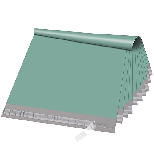 Metronic Poly Mailers 12x15.5 100Pack, Medium Size Shipping Bags for Clothing, Strong Self-Seal Mailers Poly Bags Shipping Envelopes, Thick Mailing Bags Package Bags for Small Business Packing, Green - color: Grayed Jade Green, size: 12x15.5 100PC