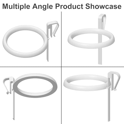 Clip On Fish Feeding Ring, Floating Aquarium Feeder, Non-Shedding Fish Food Holder for Betta Goldfish Guppy Turtle - color: White