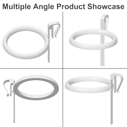 Clip On Fish Feeding Ring, Floating Aquarium Feeder, Non-Shedding Fish Food Holder for Betta Goldfish Guppy Turtle - color: White