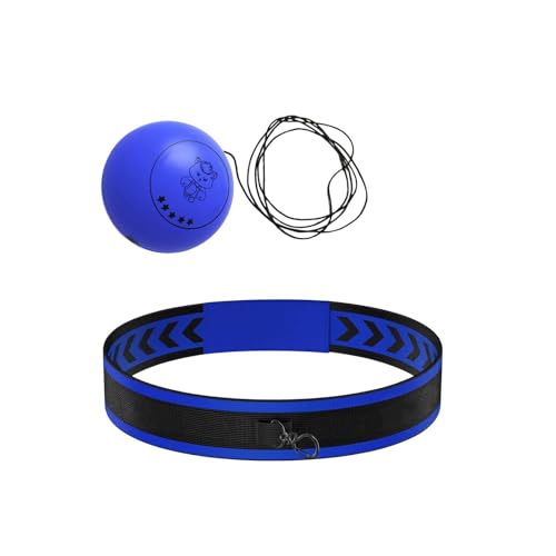 Boxing Reflex Ball Headband Fun Effective Reaction Hand Eye Coordination | Beginners Reflex Ball Trainer Gear for Professionals Enthusiasts Beginners Amateurs Lovers Families Friends - color: Blue ball