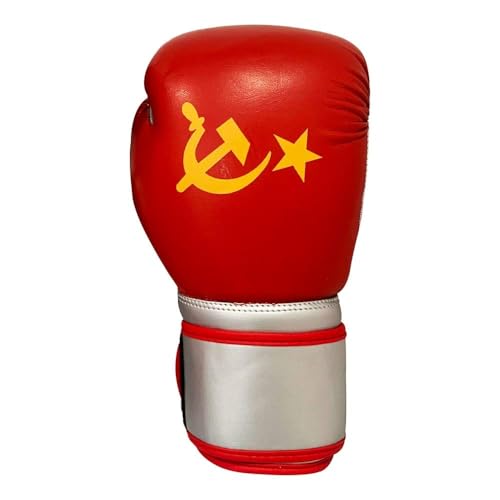 Training Boxing Gloves Plain American Russian Themes Gloves for Workouts Gym Practice - size: 14 Oz, style: Russian Theme