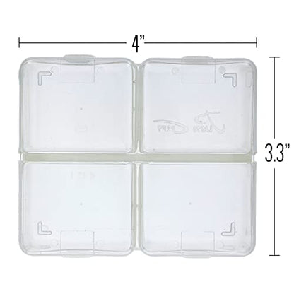 Clear 4 Compartment Plastic Pop Top Storage Organizer
