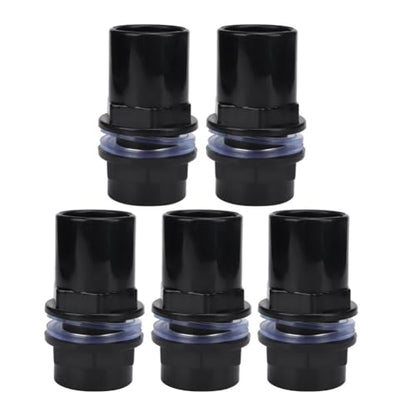 5Pcs PVC Aquarium Pipe Connectors Hexagonal Ends with Rubber Seal for Fish Tank Tubing Leak-Proof Air Pump Fittings(Inner Diameter 32mm) - size: Inner Diameter 32mm