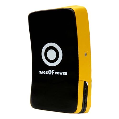 Boxing Training Pads Curved Beginner Training Focus Mitts Striking Target | Sparring Coaching Pad for Krav Maga, , Karate, MMA, Kickboxing, Sparring, Drills, Boxing Training Equipment - color: yellow