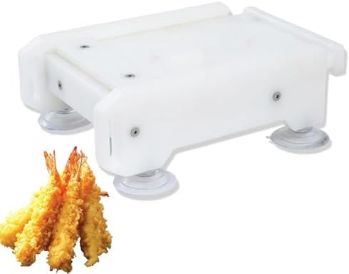 Portable Shrimp Press Tool for Tempura, Sushi Making - Compression Molding Equipment with Filter Holes & Suction Cups for Easy Use