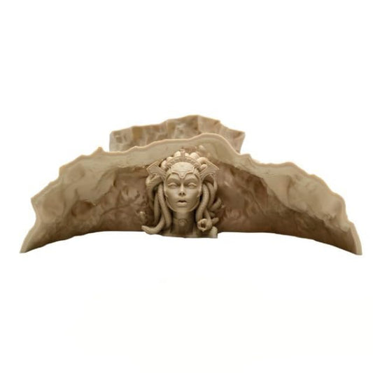 Resin Medusa Head Aquarium Ornament – Aquarium-Safe Fish Tank Decor, Hideaway Cave for Aquatic Pets to Breed, Play and Rest, Unique Gorgon Decorative Stone for Betta and Small Fish (Extra Large) - size: Extra Large