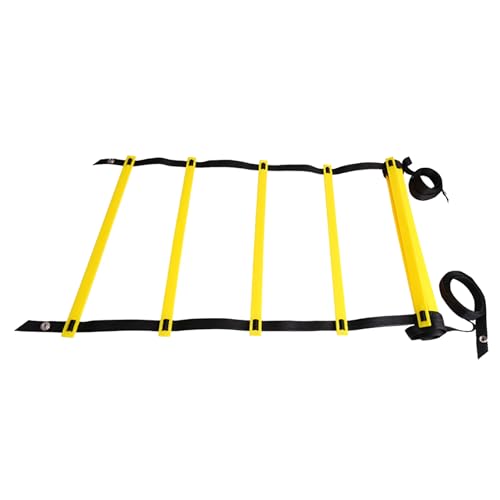 Agility Ladder Footwork Exercise Ladder Speed Training for Sports with Portable Design for Football Basketball Tennis Soccer Fitness Home Gym - size: 5 Meters 10 Rung