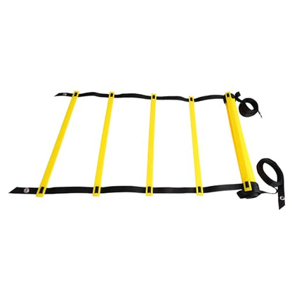 Agility Ladder Footwork Exercise Ladder Speed Training for Sports with Portable Design for Football Basketball Tennis Soccer Fitness Home Gym - size: 5 Meters 10 Rung