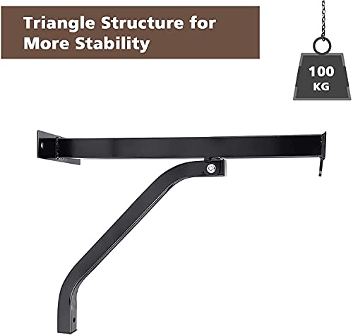 Heavy Bag Stand Punch Bag Bracket,Heavy Duty Standard Wall Bracket Steel Mount Hanger Wall Mount Hanging Punching Bag Stand Punch Bag Holder Boxing Frame Punching Bag Stand Hanger for Home Gym Fitness