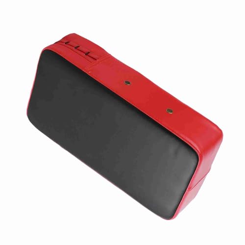 Estink Taekwondo Punching Pads PU Leather Kicking Pad 40 X 20 X 10 Cm with Metal Hole Grip Bar and 5 Cm Elastic Band for Boxing Kick Training Adults and Teens - color: Red