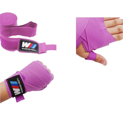 Boxing Bandages Muay Thai Hand Wraps Gloves Martial Arts Wraps MMA Kickboxing Inner Gloves for Hand Protection Unisex A Pairs - color: Yellow, size: 118in/3m