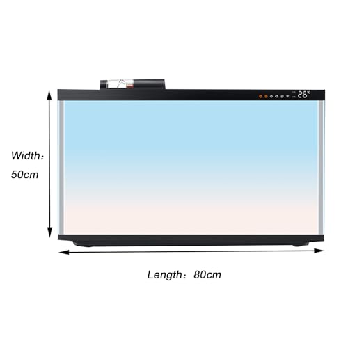Aquarium Background Sticker for Fish Tank, Scratch Resistant PVC Backdrop for Clear Viewing, Decorative Film for Tank Styling,80x50cm - size: 80x50cm