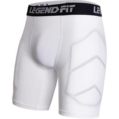 Boys Youth Baseball Padded Sliding Shorts w/Cup Pocket N0 Cup - color: White, size: X-Large