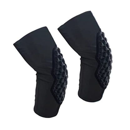 Topeter Compression Knee Sleeves with Protection Pads for Ski Skate, Baseball, Snowboard, 1 Pair (Black M) - color: Black, size: Medium