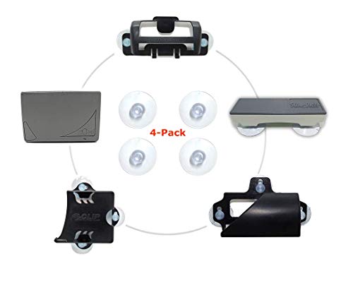 Ramtech 4 Pack Car Windshield Adhesive Suction Cups Replacement Kit for Florida SunPass Transponder and Mini EZ-Pass Clip Toll Pass, SCSP