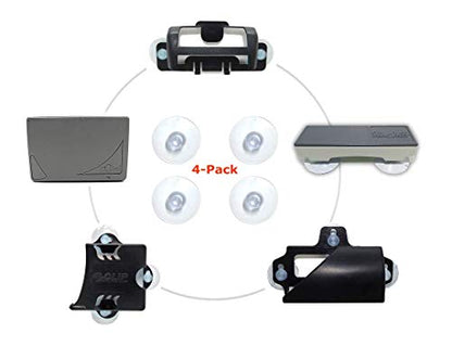 Ramtech 4 Pack Car Windshield Adhesive Suction Cups Replacement Kit for Florida SunPass Transponder and Mini EZ-Pass Clip Toll Pass, SCSP