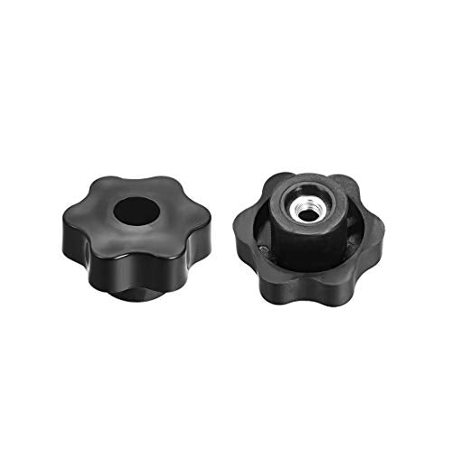 uxcell Clamping Handle Screw Knobs Handle M8 Threaded Through Hole Star-Shape.5pcs