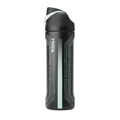 Owala Tron FreeSip Stainless Steel Water Bottle 24 oz Black - color: Tron, size: 24 Ounces