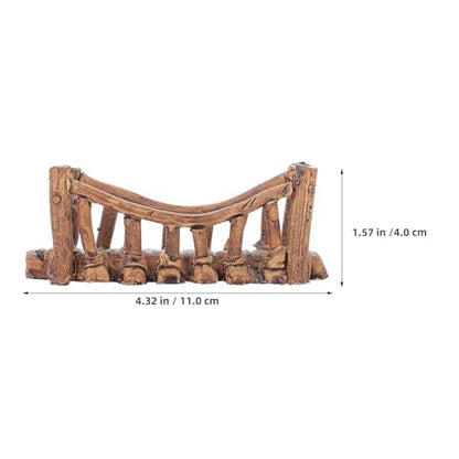 Toddmomy 2PCS Mini Artificial Bridge: Ceramics Bridges Aquarium Ornament - Bonsai House Garden Decor Fish Tank Ornament Micro Landscape