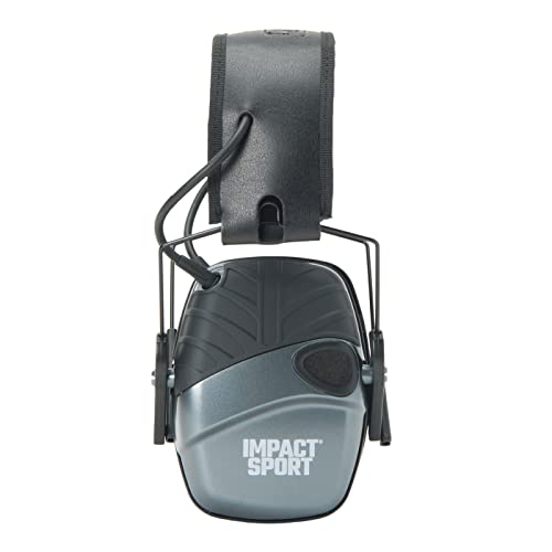 Howard Leight R02532 Impact Sport 22dB Gray Black Headband Small Ear Protection - color: Charcoal Gray, size: Small