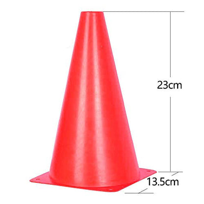 Alyoen 9 inch Traffic Cones, Plastic Sport Cones, Red Soccer Training Cones for Outdoor Activity & Festive Events (Sets of 10/15/ 20) - color: 10 Pack-Red