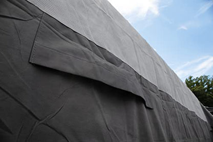 Camco ULTRAGuard 30 to 32-Ft Travel Trailer/Class A RV Cover - Features Zipper Entry Doors & Covered Air Vents - Crafted of Spunbond Polypropylene - Storage Bag for RV Storage & Organization (45732) - size: 30' - 32', style: Class A