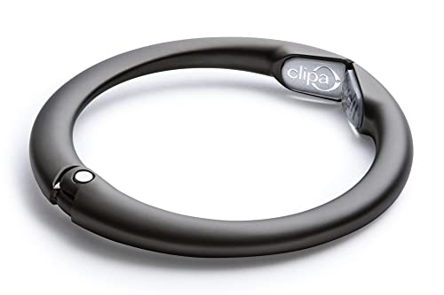 Clipa Bag Hangers The Ring that Opens into a Hook, Closes Automatically - color: Matte Black