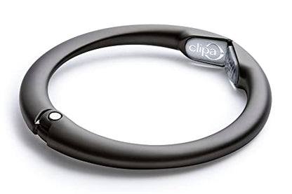 Clipa Bag Hangers The Ring that Opens into a Hook, Closes Automatically - color: Matte Black