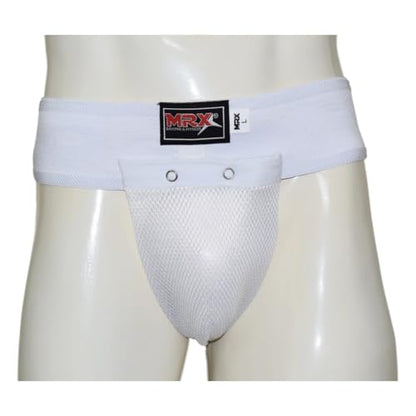 MRX Men's Boxing MMA Groin Guard Plastic Cup Inserted Adult Abdominal Protector - color: White, size: XX-Large