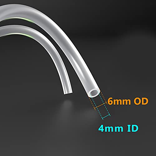 Feelers Silicone Tubing, Food Grade Pure Siliconce Hose 4mm ID 6mm OD 3.3ft, High Temperature Resistant Flexible Hose for Water Air Pump, Aquarium, Home Brewing, Kitchen - size: 4mm-6mm, style: 3.3 Feet