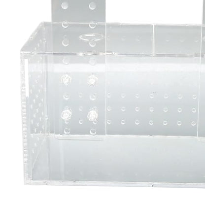 Fish Breeding Isolation Box with Transparent Lid, Acrylic Material, Easy Hook Installation for Fish Tank, Protect Newborn Fish, Improve Survival Rate (17 * 9 * 10CM)