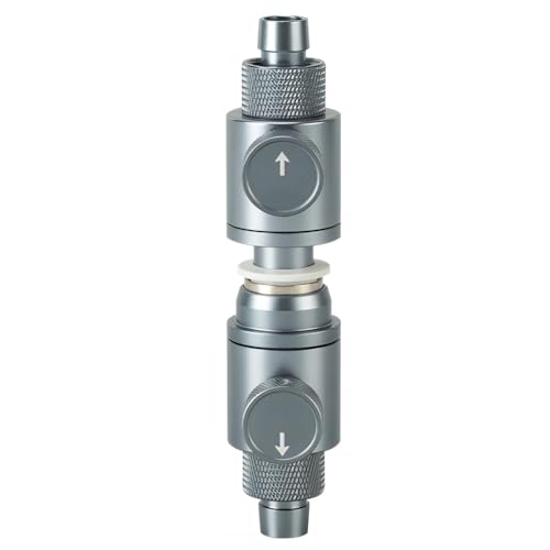 DONGKER Aquarium Double Tap Connector,Aluminum Alloy Quick Release Double Tap Valve with Water Flow Control Knob for Aquarium 12mm/16mm/20mm I.D. Water Pipe - size: 12mm