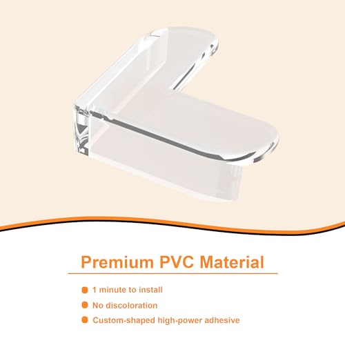 HOWAWU Clear Corner Guards 16 Pack, Corner Protector Baby, Corner Protectors for Sharp Edges - Furniture Table Edge Safety Bumpers Proofing Transparent
