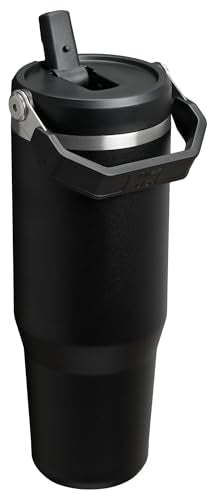 STANLEY IceFlow 2.0 Flip Straw Tumbler, 30 oz, Black 2.0 - color: Black 2.0, size: 30 Ounces