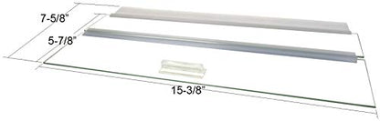 Single Piece Glass Canopy for 5 Gallon Aquariums, AM31608, 16" Long x 8" Wide Aquariums with No Center Brace