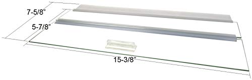 Single Piece Glass Canopy for 5 Gallon Aquariums, AM31608, 16" Long x 8" Wide Aquariums with No Center Brace