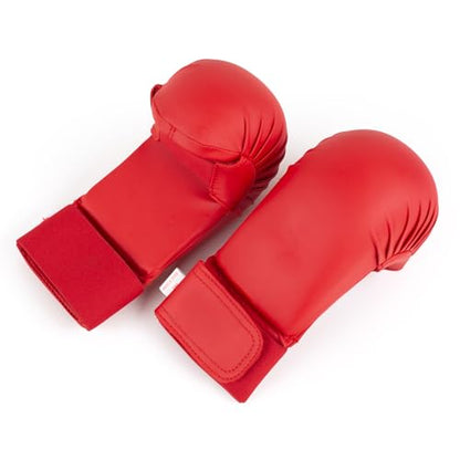 Premium Karate Boxing Gloves for Men & Women - color: Red, size: Large