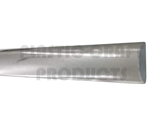 Plastic-Craft | Acrylic Round Rod, Clear, 1" OD x 12" L (Pack of 12) - size: 1 inch diameter x 12 inch length, half-round