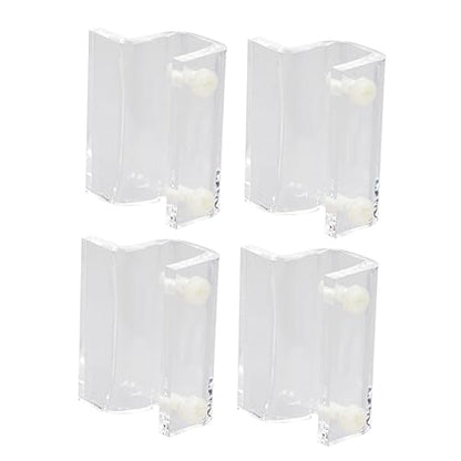 WOONEKY 4pcs Aquarium Cover Support Bracket Acrylic Fixed Tool for Fish Tank Lid and Stable Design for Thickness for Open Rib Aquariums and Turtle Tanks