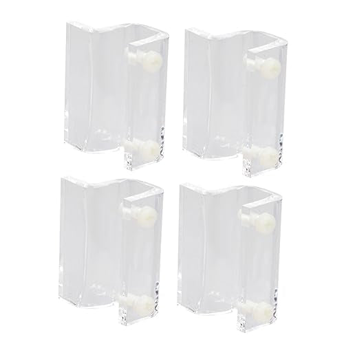 WOONEKY 4pcs Aquarium Cover Support Bracket Acrylic Fixed Tool for Fish Tank Lid and Stable Design for Thickness for Open Rib Aquariums and Turtle Tanks
