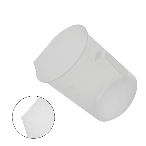 Othmro Plastic Laboratory Water Liquid Container Measuring Beaker with Handle 250ml Good for Kitchen Bake 1pcs - color: 250ml 1Pcs(H)