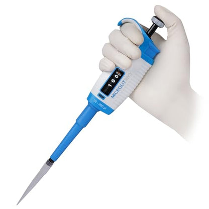 Single-Channel Pipettes with Adjustable Volume, Accurate and Calibrated Ergonomic Design Adjustable Micropipette for 20-200ul Liquid Capacity, Compatible with 200ul Pipette Tips - size: 20-200ul, style: Single-Channel