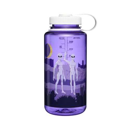 Nalgene 32 oz Wide Mouth Water Bottle, Aliens - color: Aliens, size: 32 Ounces