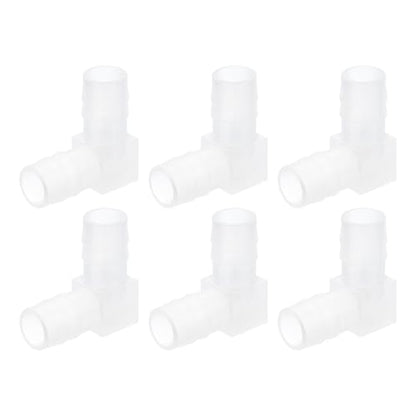 uxcell 3/8" 90 Degree Elbow Hose Barb, 6pcs L-Shaped Aquarium Air Valve Connector Tubing for Fish Tank Pond Air Line