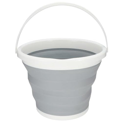 10L Capacity Plastic Collapsible Water Bucket with Handle Portable Hanging Design Folding Container for Camping Fishing Travel Outdoor and Home Use