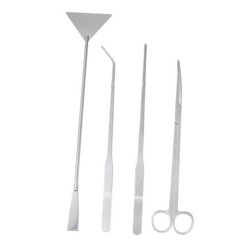DECHOUS 1set Aquascaping Tools for Aquarium Maintenance Includes Tweezers Scissors and Spatula for Water Plants and Easy Tank Cleaning